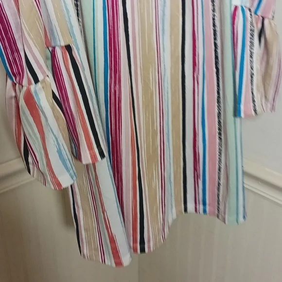 Robert Louis cold shoulder striped blouse - Picture 5 of 6